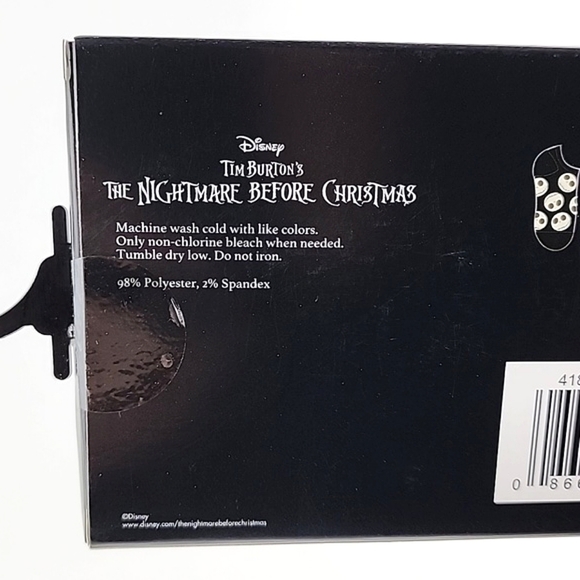 The Nightmare  Before Christmas Jack Skellington Sally 5 Pair Socks Shoe Sz 4-10 - Picture 11 of 11